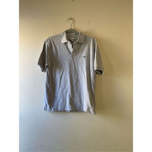 Lacoste mens size large grey polo preppy causal - Picture 1 of 5